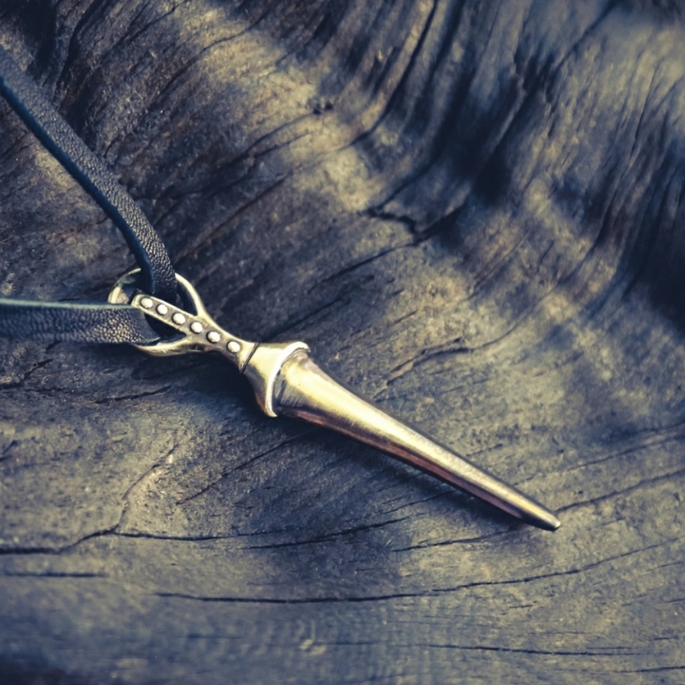 Men's sword brass pendant neclace BISJOUX